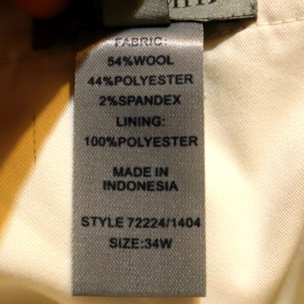 TravelSmith Pants Mens 34 Wool Blend Khaki‎ Flap Pocket Cuffed Pleated Tan